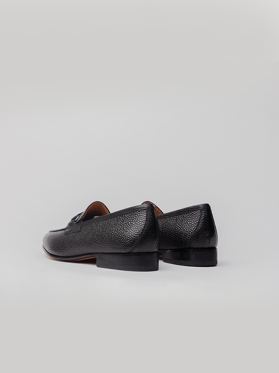 Rhodes Loafer - Pebble Grain Black loafer shoes