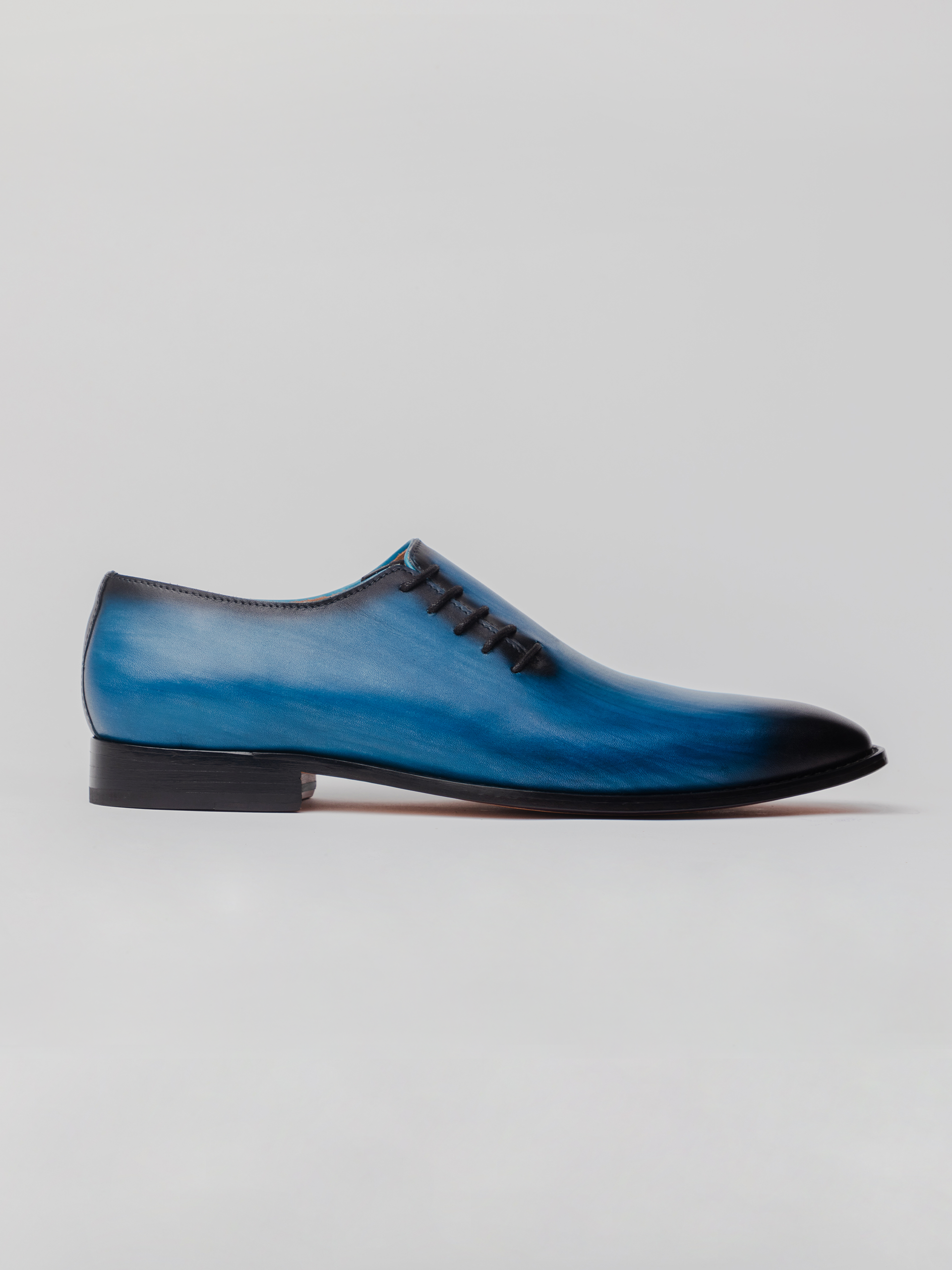 Blue leather oxford shoes online