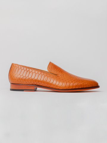 Murano Loafer - Python Tan loafer shoes