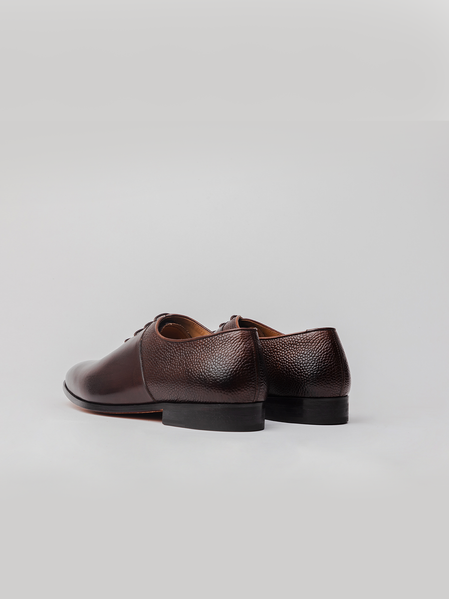 Nomad Textured Oxford - Dark Brown shoes