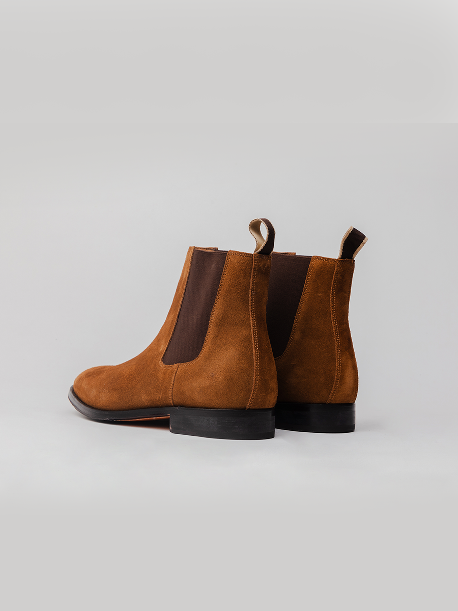 Chelsea Boot - Cognac Suede luxury boots