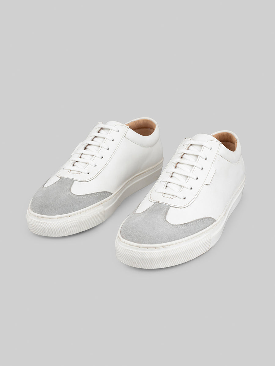 Rawls Men White Suede & Synthetic Leather Sneakers