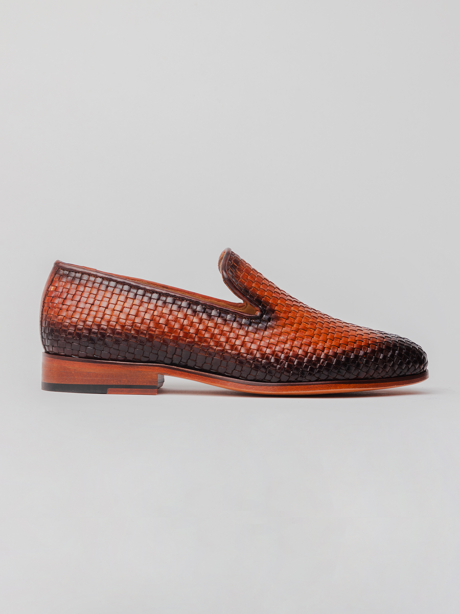 Braided sales leather loafers