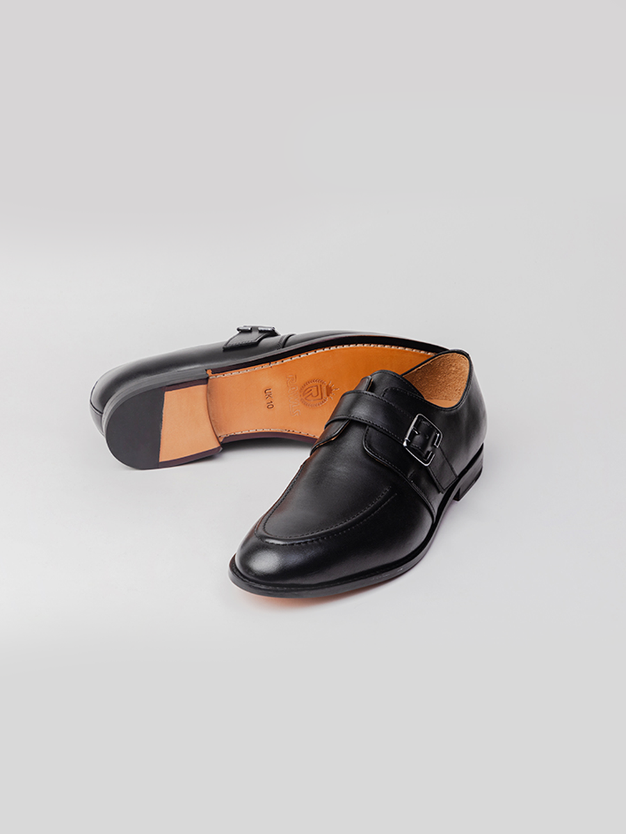 Audric Single Monks - Black shoes