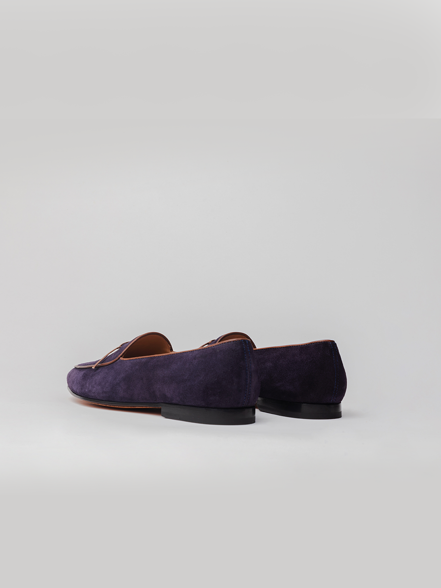 Haute Loafer - Navy Suede loafer shoes