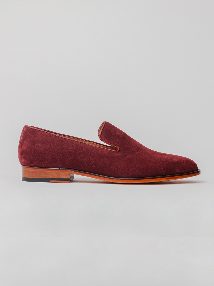 Murano Loafer - Burgundy Suede loafer shoes