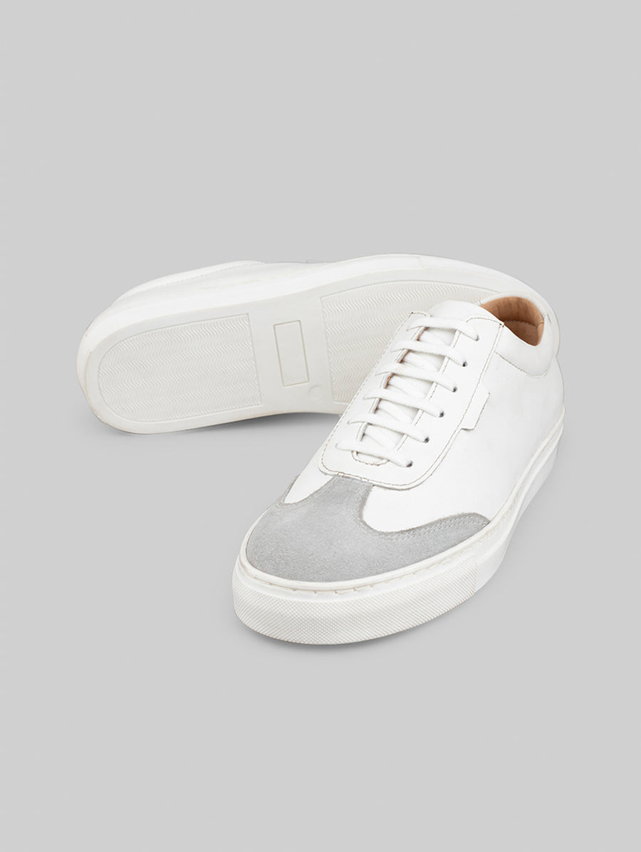 Rawls Men White Suede & Synthetic Leather Sneakers