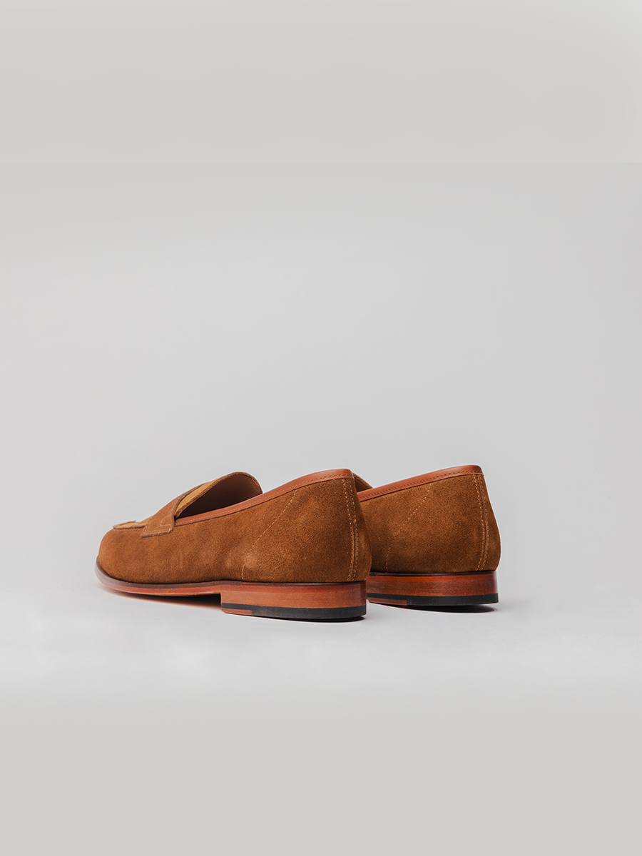 Alfons Loafer - Cognac/Camel Suede loafer shoes