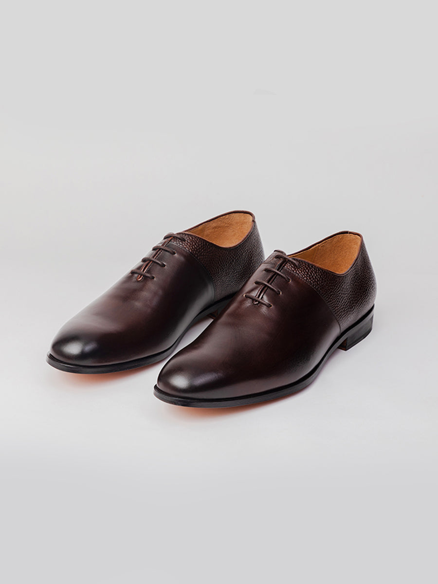 Nomad Textured Oxford - Dark Brown shoes