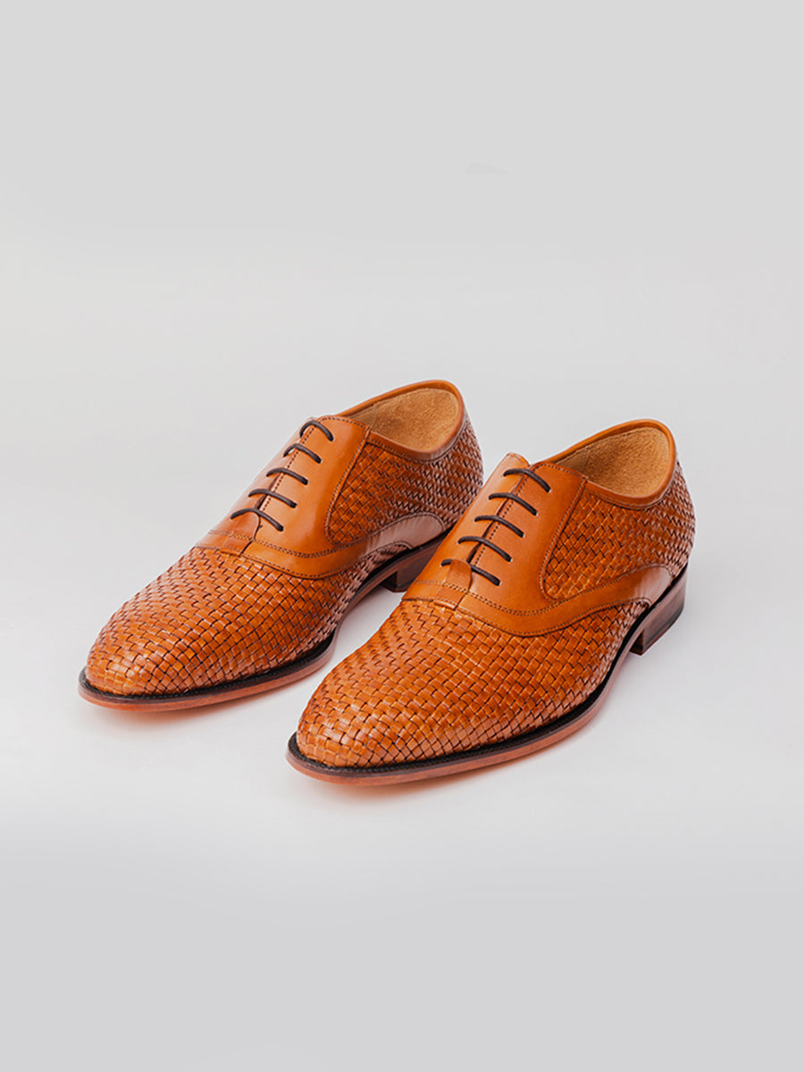 Bennett- Woven -Oxford - Tan -shoes