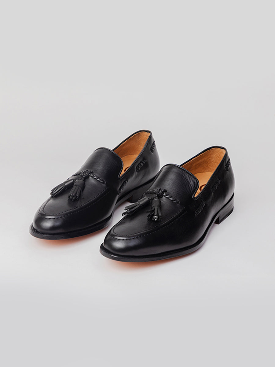  Geoffrey Tassel Loafer-Black loafer shoes